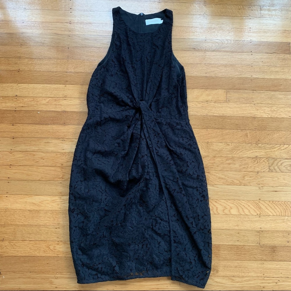 ZIMMERMANN Lace knot front silk-lined mini dress 6 $700